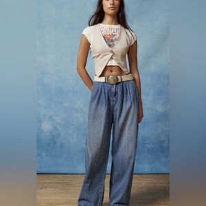 BDG Womens Grandpa trouser baggy blue jean